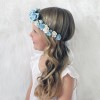 blue white christening baby shower flower crown