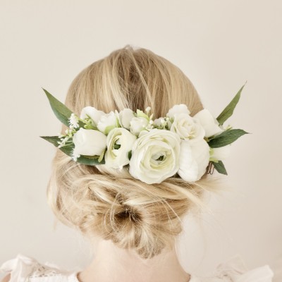 custom made wedding flower girl hair comb