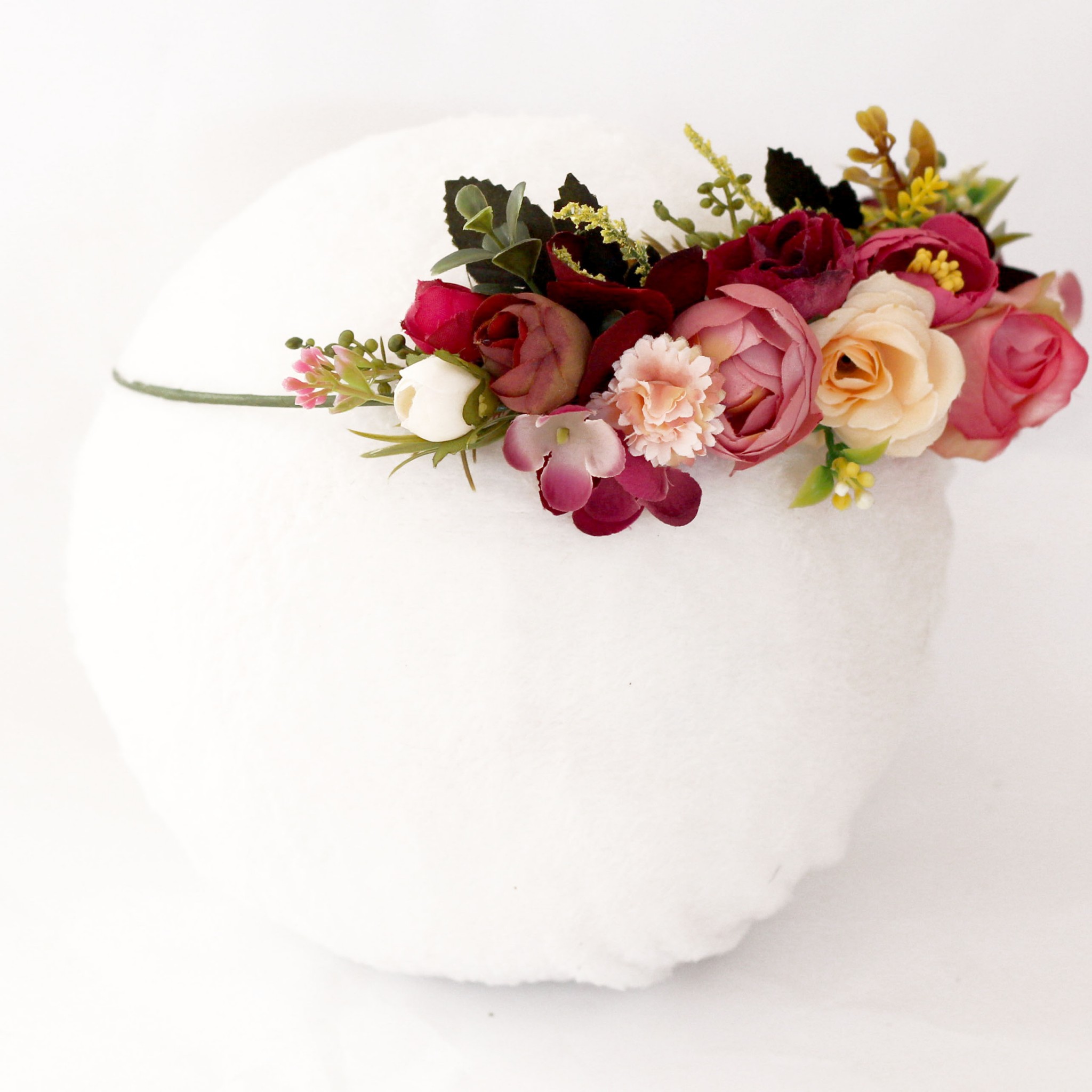 bohemian floral crown wedding