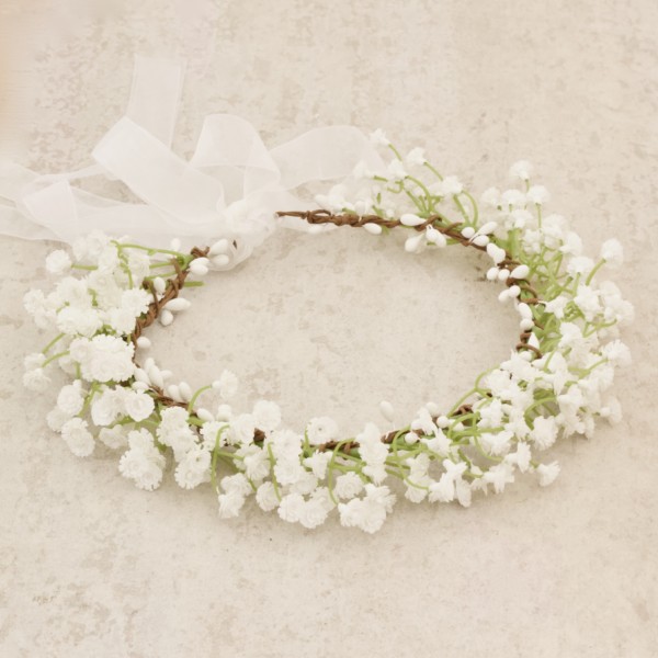 Babys breath flower crown | Lilly & Lace