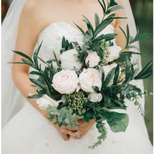 artificial boho wedding bouquet