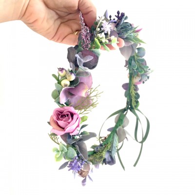native floral crown halo