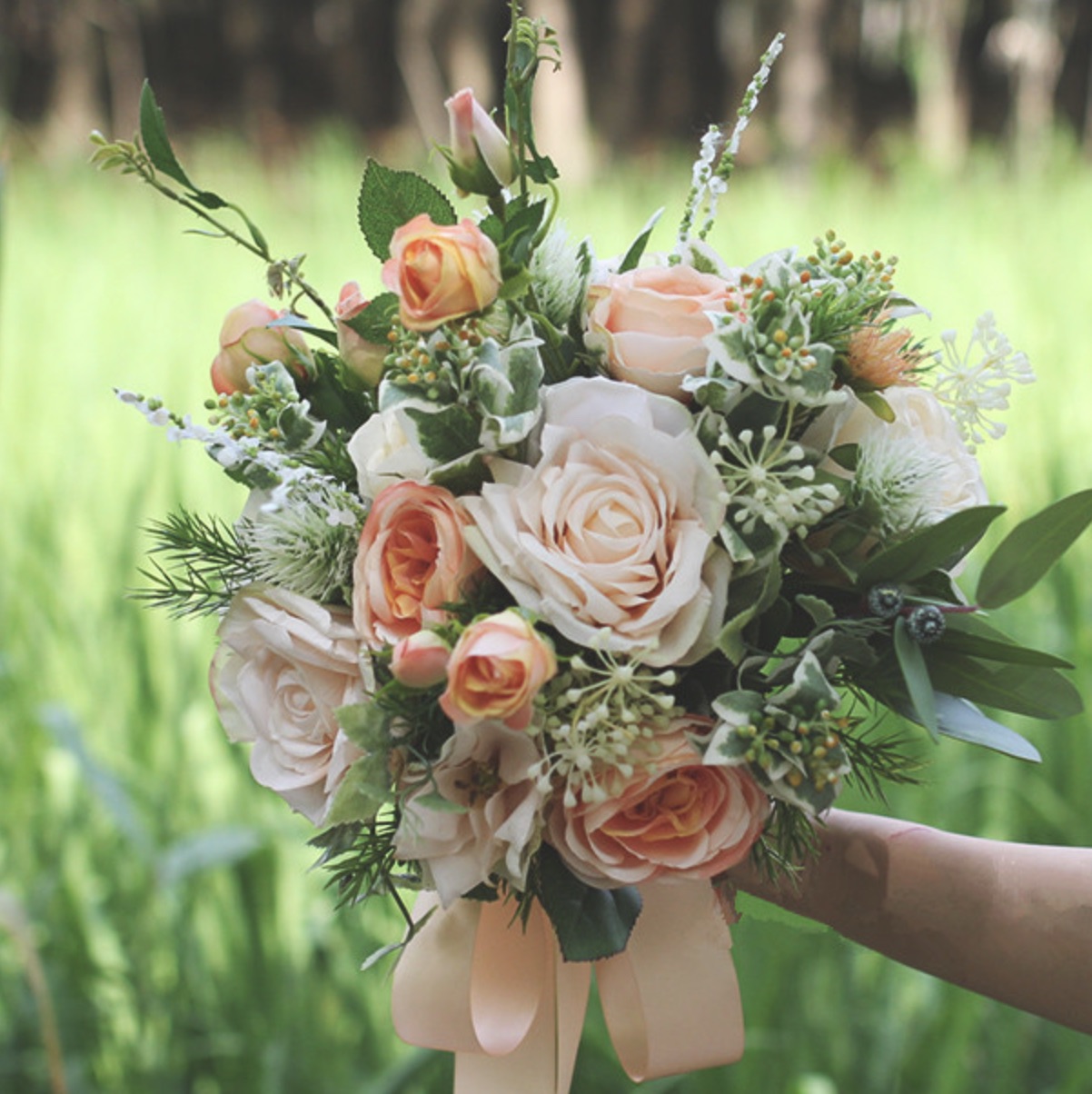 bride wedding bouquet artificial