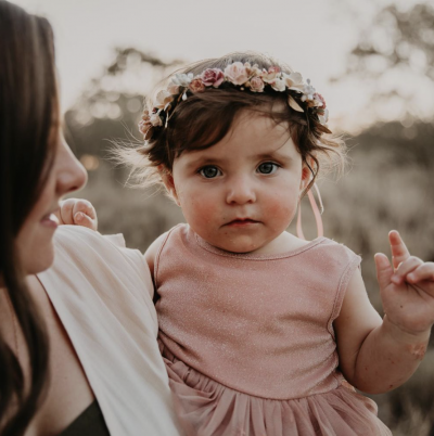 Baby Flower Crown - Dusty Pink - Image 2