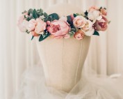 peony pink primrose floral crown