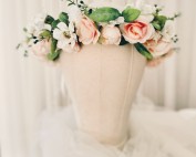 wedding peony hair flowers