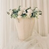 bohemian white floral crown hair