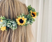 kids sunflower hair florals
