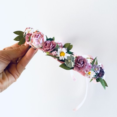 Baby Flower Crown - Pink