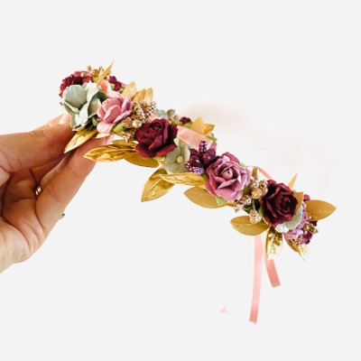 Baby Flower Crown - Dusty Pink