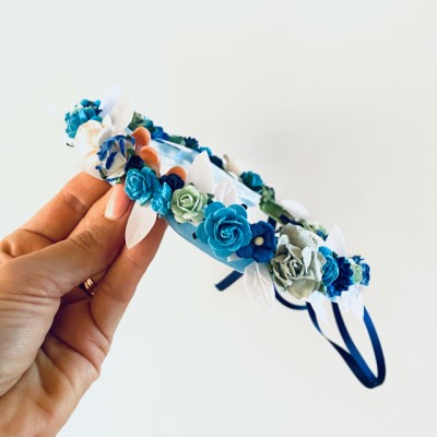 Baby Flower Crown - Blue
